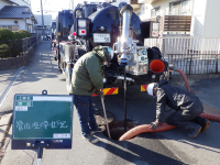 某所にて下水管きょの洗浄・テレビカメラ調査を行いました！