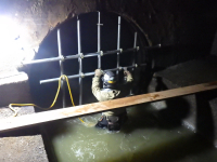 某所にて大口径下水管きょの修繕作業を行いました！