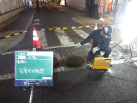 某所にて大口径下水管きょ清掃作業を行いました！