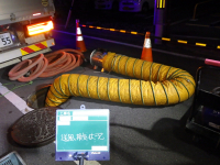 某所にて大口径伏越下水管きょの清掃及びTVカメラ調査を行いました！