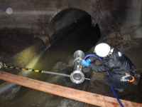 某所にて大口径下水管きょの修繕作業を行いました！