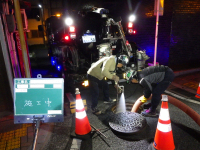 某所にて大口径伏越下水管きょの清掃及びTVカメラ調査を行いました！